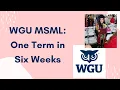 WGU MSML One Term in Six Weeks
