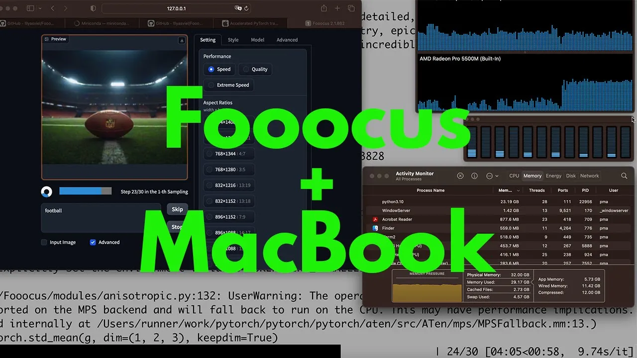 Mac users. Stable diffusion - Fooocus on MacBook step by step tutorial and performance - Mac AI Tutorial Video Thumbnail