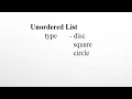 HTML Unordered List Explained Learn HTML Unordered Lists with Example