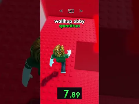 Wallhop Obby SPEEDRUN! 😯