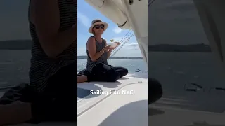 Sailing into NYC! #sailing #travel #nyc #newyorkcity