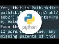 Python pathlib make directories if they don t exist