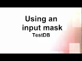 Setting input masks