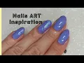 Lilac Glitter Nails