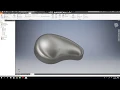 How to create a curved surface on inventor 2018