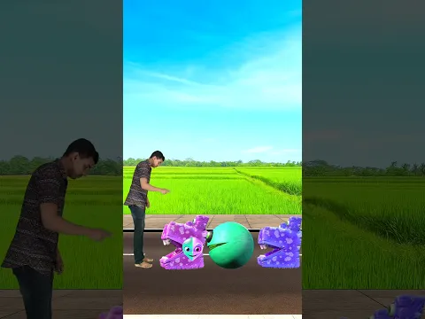 I jump on monster Pac Man vs big monster Pac Man game over #shorts #youtubeshorts #viral #funny #vfx
