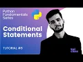 Conditional Statements in python Tutorial Python Fundamentals