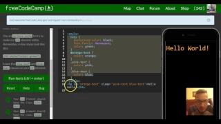 Override Class Declarations with Inline Styles freeCodeCamp review html css lesson 50