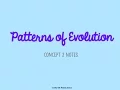 OLD Unit 6 Patterns of Macroevolution Notes