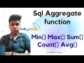 Aggregate Functions in MySQL - 16 MySQL Tutorial for beginners
