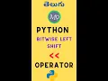 Bitwise Left Shift operator in