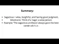 What Does Sagacious Mean GRE Vocabulary in 2 Minutes