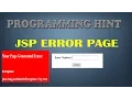 JSP Exception Handling iserrorpage and errorpage directive attributes of jsp By ProgrammingHint