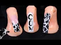 COW PRINT NAILS EASY NAIL ART ACRYLIC NAILS