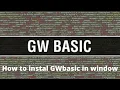 How To Install and Run GW BASIC on windows 7 Windows 8 Windows 10