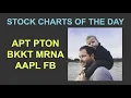 Quick Look Stock Charts APT PTON BKKT MRNA AAPL FB