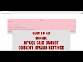 Mysql said cannot connect invalid settings XAMPP Phpmyadmin mysqli - real