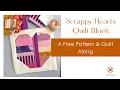 How to Make a Scrappy Heart Quilt Block Free Pattern Tutorial