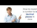 Show Me HOW TO ROUND NUMBERS IN JAVA