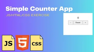 Create Simple Counter CSS3 App in 7 minutes JavaScript Project for Beginners
