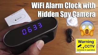 wifi hidden spy camera alarm clock full hd 1080p unboxing and setup