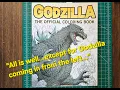 Flipping through the Godzilla coloring book featuring a special guest