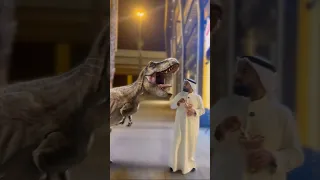 يحمي ولده من ديناصور عملاق اكسبلور الكويت Funny ترند ضحك 