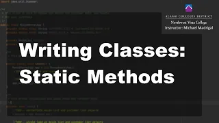 Java 1 Online 4 13 Writing Classes Static Methods
