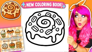 Coloring My Autumn Treats Coloring Book 🍁🌰 Pecan Cinnamon Roll + Fan Mail 💌 Ohuhu Alcohol Markers