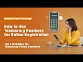 How to Use Temporary Phone Numbers for Online Registrations Stay Private Secure