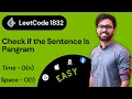 LeetCode 1832 Check if the Sentence Is Pangram Solution