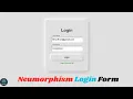 Neumorphism login form Using HTML CSS AND JAVASCRIPT web developmet project