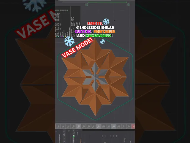 Sierpiński Snowflake Fractal Pyramid - Level 1 (Vase Mode) video thumbnail