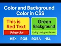 CSS Colors Backgrounds Explained HEX RGB RGBA HSL Beginners Guide