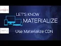Materialize Crash Course-Use Materialize CDN