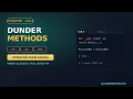 Python Dunder Methods Operator Overloading OOP 1 1