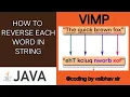 How To Reverse Each Word in a String explained in Marathi VIMP