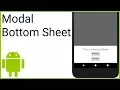 Modal Bottom Sheet - Android Studio Tutorial