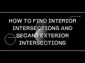 How to Find Interior Intersections and Secant Exterior Intersections