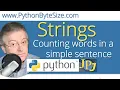 Counting words in a simple sentence Python string