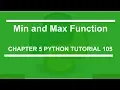 Min and max function Python tutorial 105