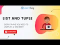 List Tuple in Python for Beginners Tutorial Learnbay