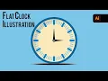 How To Design A Flat Clock In Adobe Illustrator Clock Illustration - Adobe Illustrator Tutorial