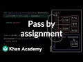 Pass by assignment Intro to CS - Python Khan Academy
