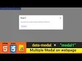 Create Multiple Modals on web page using single JavaScript Programming Trick