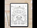 Easter With Positive Affirmations Coloring Page for Kids Cute Cozy Coloring for Relaxation NO 0054