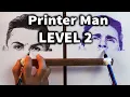 Draw Like A Printer LEVEL 2 - Drawing Ronaldo vs Messi
