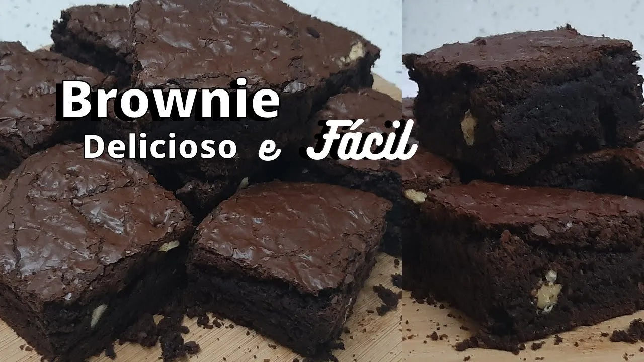 RECEITA DE BROWNIE SUPER FÁCIL E DELICIOSO! BROWNIE DE CHOCOLATE COM CASQUINHA CROCANTE PERFEITA!