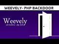 Generating A PHP Backdoor with weevely
