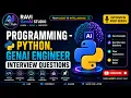 Python Interview Questions for GenAI Engineers Python Basics Every AI Engineer Must Know Part 01